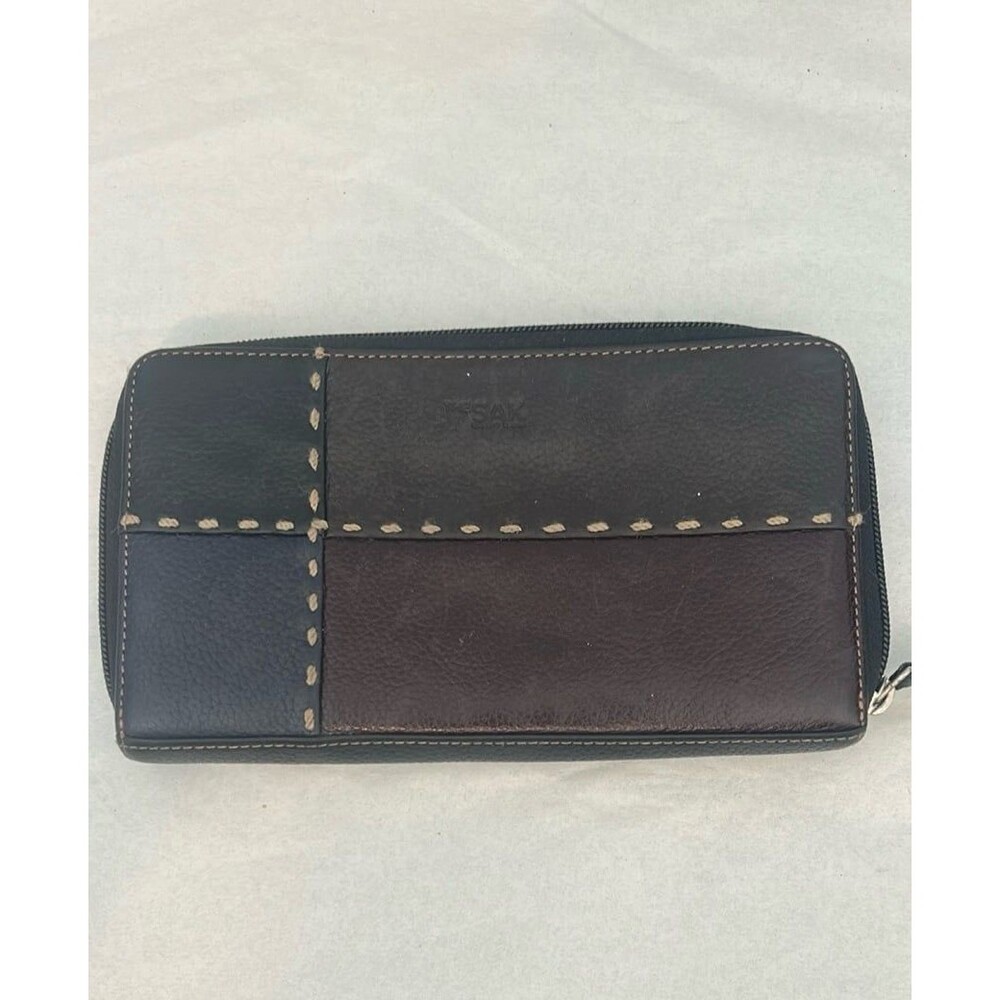 The Sak Black and Brown Leather Wallet